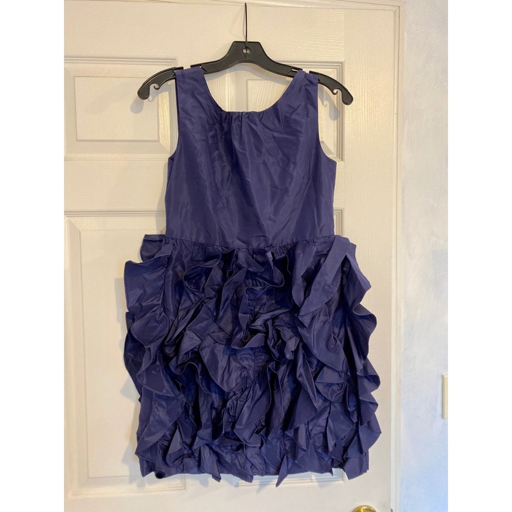 Crewcuts blue/purple ruffled cocktail dress